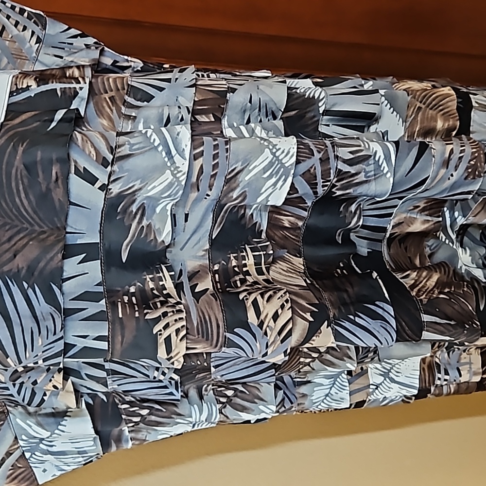 CREATION DRESS XXL SLEEVELESS BROWN BLACK WHITE RUFFLE - Picture 3 of 9